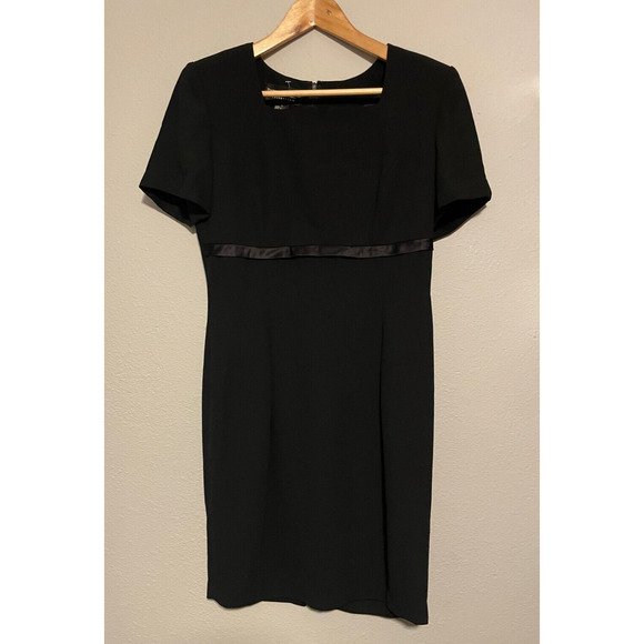 Vintage Debra Michaels Womens Dress Size 6 Black Chiffon Babydoll LBD 90s Y2K - Picture 1 of 8